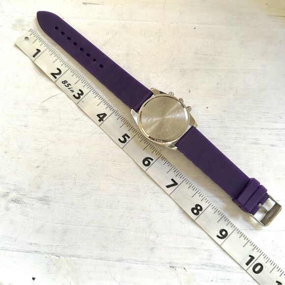 Bréda zebra rhinestone watch with purple band - Picture 7 of 8